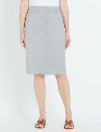Classic Grey Midi Skirt