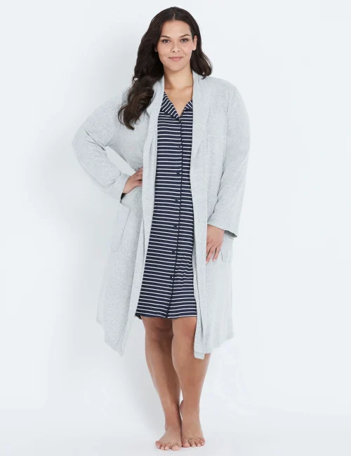 Dusky Grey Cosy Robe